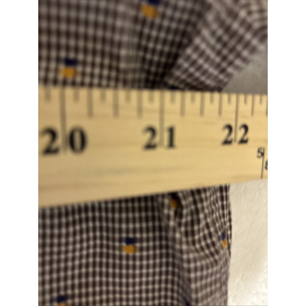 Murano XL Pineapple Geometric Print Button Front Dress Shirt French Cuffs - Picture 9 of 9